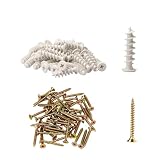 MANICAF Dämmstoffdübel, 40 Stück Dübel für Dämmung, 15 mm x 45mm Dübel Set, Dämmungsdübel Styropordübel, Selbstbohrender Hartschaumdübel (20 Stück Fassadendübel, 20 Stück Schrauben)