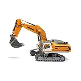 siku 6741, Liebherr R980 SME Raupenbagger, Ferngesteuert, 1:32, Steuerung via App mit Bluetooth, Ohne Fernsteuermodul, Metall/Kunststoff, Gelb