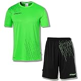 uhlsport Herren Score 26 Fußball Trikot-Set - Fußball-Set Bestehend Aus Trainings-Shirt Und Trainings-Hose, Fluo Grün/schwarz, XL EU