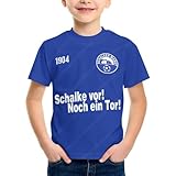Fußball Trikot Kinder, Schalke Personalisiert Fussballtrikot Kinder mit Eigenem Namen Nummer Logo, Schalke Fußballtrikot für Jungen Männer,Fussball Geschenke Jung