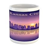 Mug Stadtbild Der Innenstadt Von Missouri Mit Historischen Art-Deco-Gebäuden Und Reflexion Becher Komfortabler Griff Tasse Einfach Zu Halten Tee Becher Für Tee Kaffee Kakao 330M