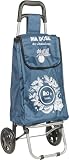Einkaufstrolley - 28 x 30 x 88 cm - Einkaufswagen - Shopping Trolley - Einkaufswagen - Faltbar (Blau)