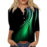 Damen Oberteile frühling Tunika Wasserfall Shirt Damen Damen blusen Damen Oberteile 3/4 arm Satin Oberteil Damen Damen Tshirt Sommer Baumwolle Streetwear Damen Oberteile Damen blusen g