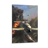 XFPMXC Kampfflugzeug-Poster, IL-2, Kampfflugzeug, dekoratives Gemälde, Leinwand, Wandkunstwerke, Bild, 30 x 45