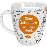 Sheepworld Tasse 'Ohne Laune ist alles doof' | Porzellan, 45 cl | Porzellantasse für Kaffee und Tee, Tasse mit Spruch | 46505