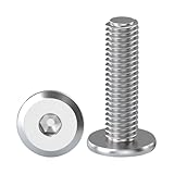 Drenky Edelstahl Schrauben M8, Linsenkopfschrauben 10 Stück Flachkopfschrauben Innensechskant M8x25mm V2A Schrauben Möbelschrauben für Möbelmontage, Holzbearbeitungsprojek