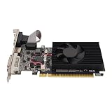 VBESTLIFE GT610 1 GB Grafikkarte, DDR3, 64 Bit, PCI Express 2.0 X16, 810/1800 MHz, Gaming-Grafikkarte mit HDMI-, VGA- und DVI-Anschlü
