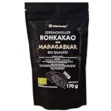 islaverde Zeremonieller BIO Rohkakao 100% aus Premium Kakaobohnen, Feines Pulver, 46% Fett, Zusatzfrei und Zuckerfrei, Nicht Alkalisiert, aus Madagaskar, 170 g