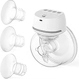 Bellababy Milchpumpe Elektrisch Tragbar,Milchpumpe Elektrische Tragbare Geräuscharm und Schmerzlos,4 Modi und 6 Stufen Saugen,Neues Upgrade Milchpump mit 4 Modi und 9 Stufen,3 Plugins:17mm,19mm,21