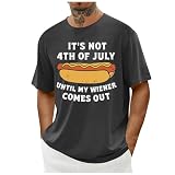 Tshirt Herren Rundhals Kurzarm Sommer Casual T-Shirt mit Drucken Basic Tee Shirts Männer Bequeme Casual Tshirts Streetwear Urlaub Casual S