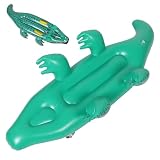 QUMIIRITY Aufblasbares Krokodil Surfbrett Alligator Poolspielzeug Aufblasbares Alligator Spielzeug Aufblasbare Poolliege Krokodil Poolschwimmer Poolmatten Tierpoolschwimmer Tragb