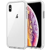 JETech Hülle für iPhone XS und iPhone X, Nie Vergilbung Handyhülle Stoßfest, Schutzhülle Anti-Kratzt Transparent Rückseite (Durchsichtig)