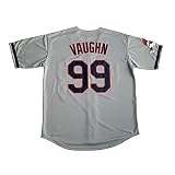 GHTPGT Herren Ricky Vaughn Movie Jersey 90s Hip Hop Stitched Sports Fan Baseball Trikots Stitched, grau, Groß