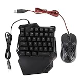 Gaming Tastatur und Maus Kombination, Kabelgebundener Plug and Play Tastatur Gaming Maus Konverter, Geräuschloses Design Gaming Erlebnis für fürfür ONE für Sw
