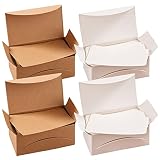 400 Stücke Blanko Papier Karten, Leere Kraftpapier Visitenkarten Nachricht Karten DIY Nachricht Tags Kraft Grußkarte Lernkarte Memory Wort Karten (200 Weiß + 200 Braune)