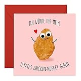Central 23 Lustige Geburtstagskarte – ICH WÜRDE DIR MEIN LETZTES CHICKEN-NUGGET GEBEN - Humorvolle Glückwunschkarte zum Geburtstag für Männer Frauen Ihn Sie - Zum Valentinstag Jub