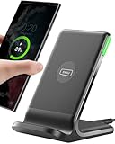 INIU Wireless Charger Stand, 15W Induktive Ladestation Schnelles Kabelloses Ladegerät Handy Ständer handyhalterung für iPhone 17 16 15 14 13 12 Pro Max Samsung Galaxy S23 S22 Goog