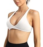 ZAAYO Damen Sport BH Push Up Fitness Oberteil Gepolstertes Bustier Sexy Yoga BHS Weiß M