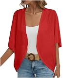 Damen-Strickjacken, Hohlstrickjacken, offene Vorderseite, Fledermaus-Shirt, lockere Passform, Strickjacke für Damen, tropischer Urlaub, Strand, lässige Bluse, bequem, Bohemian-Sommer-T-Shirt, Tops,