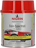 NIGRIN Performance Fein-Spachtel, härtet ohne Rissbildung, glättet Kratzer und Unebenheiten, 245 g inkl. 5 g H