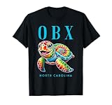 OBX Lächelnde Meeresschildkröte in Batik-Optik aus North Carolina T-S