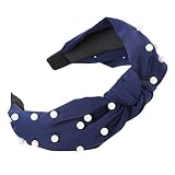 Damen Breit Haar-Stirnband mit Bördeln Haar Kopfband Mode Knoten-Haarband Einfache SüßE YWLINK MäDchen Einfach Polka Dot Elegant Sport (Marine,)