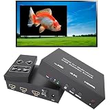 4K HDMI Multi Viewer 2 in 1 Out mit Fernbedienung - Nahtloses Umschalten HDMI 2x1 Multi-Viewer, 2 HDMI-Eingänge (Geräte) & 1 Ausgang (Display), bis zu 4K @ 30Hz, 1080P für PS4, PC, DVD