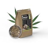 SANUUS PFERDESTARK Bio Hanf Pellets Flocken Pferdefutter für SENIOREN getreidefrei Mineralfutter 3kg Sack - Natürliche Hanfkuchen Nahrungsergänzung ohne Zucker mit Vitaminen & Eiweiß