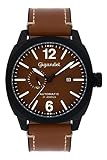 Gigandet Red Baron Herren-Armbanduhr Automatik Analog mit Lederarmband G16-001