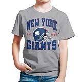 Junk Food Unisex-Kinder NFL Team Helmet Kids T-Shirt, GRAU, S