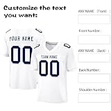 Men's Personalised American Football Jersey, Personalised Baseball Jersey with Name T-Shirt Personalised Sports Shirts Short Sleeve for Women Children S - 7XL Children 3-15 Y