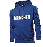 Generisch München Mönch Wappen Männer Hoodie Sweatshirt Royalblau 3XL