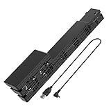 DollaTek USB Externer 5-Fan Super Turbo Temperaturlüfter mit USB Kabel Schwarz für PS4 Pro Spielek