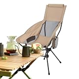 Generisch Campingstühle, Klappcampingstühle,Strandfischereistuhl - Faltbarer Ultra -Leichter kompakter Sitz mit Kopfhilfe für das Wanderungsfischerei -Fischereispicknick