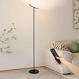 VOWNER LED Stehlampe Deckenfluter, 24W Dimmbar Stehleuchte Wohnzimmer, Moderne Standleuchten mit Fernbedienung, 3000K-6500K Farbtemperatur, Touch Control, Standlampe für Wohnzimmer Schlafzimmer Bü