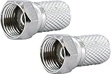Schwaiger GmbH -FST8002 531- F-Aufdrehstecker 2-er Set/ 8 mm Durchmesser/für Koaxialkabel/Verbindung von Stecker und Kabel/ 2 Stück/Silb