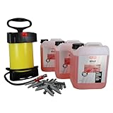 OELLERS Horizontalsperre Set - 3x5L Diffusil Injektionsflüssigkeit gegen aufsteigende Feuchtigkeit + Pumpe + 30 Kunststoffpacker - trockene Wand, Niederdruck