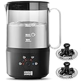 LEBENLANG Milchaufschäumer Elektrisch - 100% BPA-Frei & 4 Modi inkl. 2x Schneebesen I 300ml Milchschäumer elektrisch milk frother I Elektrischer Aufschäumer Milchaufschaeumer Kak
