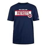 NEW ENGLAND PATRIOTS Unisex NFL Regular High Density Ink Screenprint Front Graphic Original Team Color T-Shirt, Navy, XXL EU
