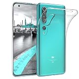 EAZY CASE Hülle kompatibel mit Xiaomi Mi 10 5G / Mi 10 Pro 5G Schutzhülle Silikon, Ultra dünn, Slimcover, Handyhülle, Silikonhülle, Backcover, Durchsichtig, Klar Transp