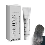 Hair Cream Silbergrau Temporäre Haartönung, 100 Ml Silbergraue Naturhaarfärbecreme Grauhaarfärbecreme Graue Haarfarbe Creme Temporäres Haarwachs,Grau Haar Wachs Für Party Cosplay Halloween W