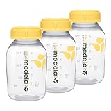 Medela Flaschen zur Aufbewahrung von Muttermilch | BPA-frei | Packung à 3 × 150