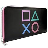 PS Play Emotion Engine Station Die Zukunft des Spielens Konsole Embleme Portemonnaie Clutch Münztasche & Kartenhalter, Schw