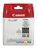 4 Original Druckerpatronen für Canon PIXMA iP7250/ 8750, iX6850, MG 5450/5550/ 5650/6350/ 6450/6650/ 7150/7550, MX725/ 925