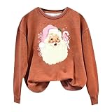 ZTFYKLIN Sales Clearance Pullover Mit Trompetenaermeln Damen Pullover Cognac Oversize Pullover Damen Braun Gelber Damen Pullover Oversize Tshirt Teenager Maedchen Preppy C