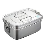PHENOFICE 1 Stück Box Edelstahl Lunchbox Kinder Lebensmittelbehälter Snackbehälter Mahlzeitbehälter Erwachsene Lunchbox Behälter Mit Deckel To Go Lebensmittelbehälter Mit Deckel B