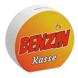 Benzinkasse Spardose aus Keramik für Spritgeld als Geschenkidee für einen Autofahrer oder Fahranfänger um EIN wenig Geld zu sparen Auto Benzin Diesel Führerschein Sparschw