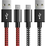 6amLifestyle PS4 Ladekabel Nylon[3M 2 Pack] PS4 Controllerkabel, PS4 Kabel Micro USB Kabel, USB-Kabel für Sony Playstation 4, PS4 Slim/Pro, Xbox One, Schwarz-R