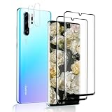Cable Leader 2+2 Stück Schutzfolie für Panzerglas für Huawei P30 Pro, Kamera Schutzfolie, 3D Volle Bedeckung, 9H Härte Schutzglas, Bruchsicher, Hohe Klarheit Huawei P30 Pro Display