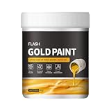 Metallische Acrylfarbe - Blattgold Set | Silberbronze Kunstfarben | Ungiftige Bastelfarben für Leinwand, Holz, Stoff, Ton, Keramik, Stein, Glas, DIY-Dek